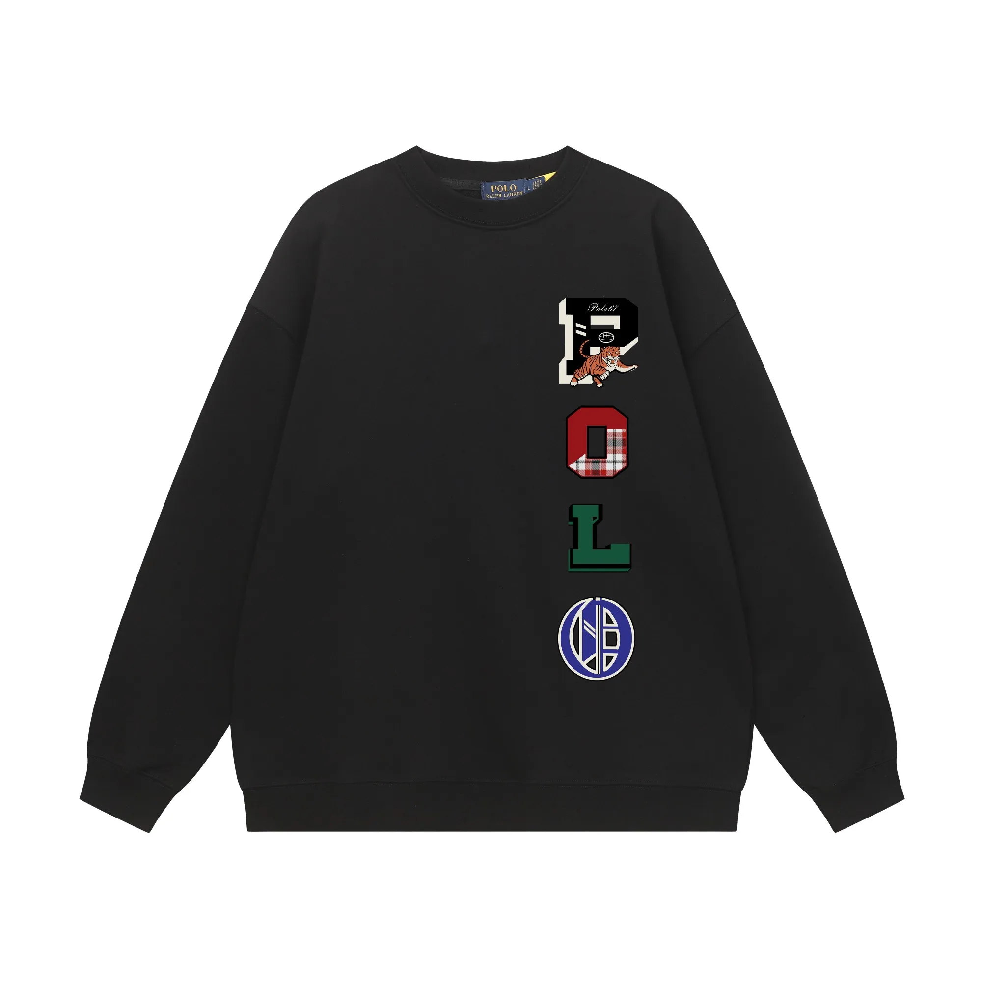 P200 Long-term stock] RalphLauren/Ralph Lauren 2025 autumn and winter new bear letter print 420g heavy large terry sweatshirt Ralph Lauren's age-reducing item, the coat fabric is made of 85% cotton ➕15% polyester, which not only retains the softness, comfort and breathability of cotton, but also adds the wear resistance and wrinkle resistance of polyester fiber, making the clothes more durable and easy to care for. Even in slightly cooler weather, you won't feel stuffy when wearing it. This kind of fabric has a natural crisp feel and is not easy to pill or deform. The bear on the chest is printed with English letters. It is full of color, full of three-dimensionality, and lifelike, adding a bit of liveliness and interest to the whole sweatshirt. There is no pressure to dress, regardless of age or gender. Complete accessories! Color: black, white, navy blue, light floral gray Size: M-L-XL-XXL
